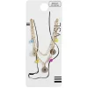 Clearance Gifi Chaîne de cheville 2 rangs pampilles filigrane doré perles multicolores