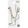 Sale Gifi Chaîne de cheville 2 rangs perles multicolores et pampille dorée