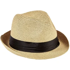 Discount Gifi Chapeau de paille avec ruban