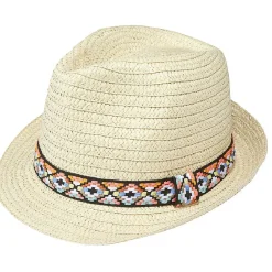 Sale Gifi Chapeau été beige avec ruban