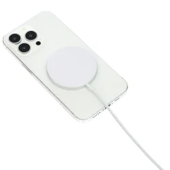 Chargeur magnétique iPhone charge rapide Ø5,6cm blanc*Gifi Sale