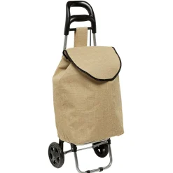 Hot Gifi Chariot de course en toile de jute beige