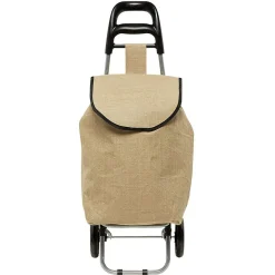 Hot Gifi Chariot de course en toile de jute beige