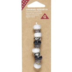 Gifi Charm assortis x11 noir et blanc et argenté