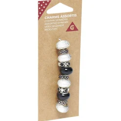 Gifi Charm assortis x11 noir et blanc et argenté