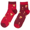New Gifi Chaussettes basses dépareillées motif pizza/frites - T41/45