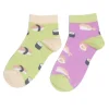 Best Gifi Chaussettes basses dépareillées motif sushi violet/vert - T36/40