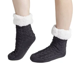 Clearance Gifi Chaussettes d'intérieur doublées peluche rose TU