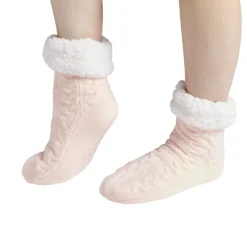 Outlet Gifi Chaussettes d'intérieur doublées peluche noir TU
