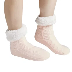 Outlet Gifi Chaussettes d'intérieur doublées peluche noir TU