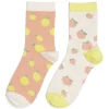 Best Gifi Chaussettes dépareillées basses motif citron/pêche - T36/40