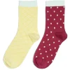 Hot Gifi Chaussettes dépareillées motif rouge/jaune - T36/40