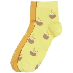 Clearance Gifi Chaussettes dépareillées motif ananas/noix de coco - T41/45