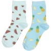 Clearance Gifi Chaussettes dépareillées motif pastèque/ananas - T36/40