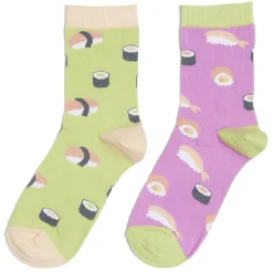 New Gifi Chaussettes dépareillées motif sushi violet/vert - T36/40