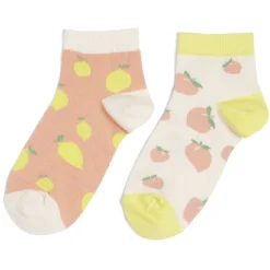 Online Gifi Chaussettes dépareillées motif citron/pêche - T36/40