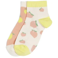 Online Gifi Chaussettes dépareillées motif citron/pêche - T36/40