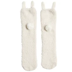 Outlet Gifi Chaussettes lapin mixte beige et rose - Taille unique