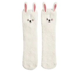 Outlet Gifi Chaussettes lapin mixte beige et rose - Taille unique