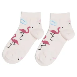 New Gifi Chaussettes originales basses motif flamant rose - T36/40
