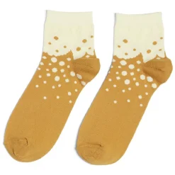 Discount Gifi Chaussettes originales basses motif pois jaune/beige - T41/45