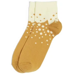 Discount Gifi Chaussettes originales basses motif pois jaune/beige - T41/45