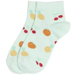 Gifi Chaussettes originales basses motif pêche/ananas/cerise - T36/40
