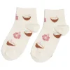 Online Gifi Chaussettes originales basses motif noix de coco et fleur - T36/40