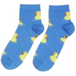 Hot Gifi Chaussettes originales basses motif poussin bleu/jaune - T41/45