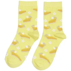 Outlet Gifi Chaussettes originales motif tarte au citron jaune - T36/40