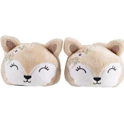Hot Gifi Chaussons adulte design renard marron