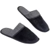 Hot Gifi Chaussons adulte fourrés noir et gris