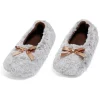 Best Gifi Chaussons ballerines femme de Noël gris