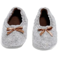 Best Gifi Chaussons ballerines femme de Noël gris