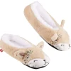 Clearance Gifi Chaussons ballerines fourrés enfant design renard marron