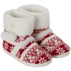 Gifi Chaussons bottes de noël rouge et blanc