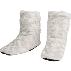 Outlet Gifi Chaussons bottes Femme fourrés polyester uni gris - T36 à 41