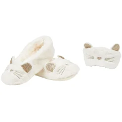 Best Gifi Chaussons Femme Chat+Masque assorti T36/41