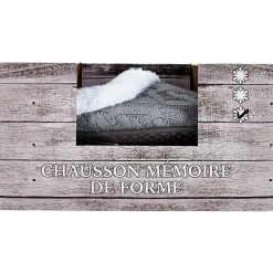 Online Gifi Chaussons gris mémoire de forme femme