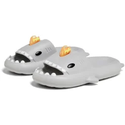 Gifi Chaussons requin flamme caoutchouc gris 36/37