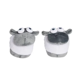 Discount Gifi Chaussons tête de mouton polyester gris - pointure 32 à 45