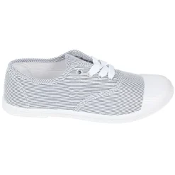 Discount Gifi Chaussures en toile de coton rayures bleu et blanc t 36