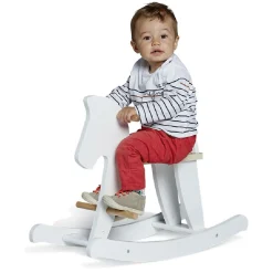 Gifi Eveil<Cheval à bascule blanc en bois