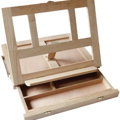 Gifi Chevalet de bureau en bois avec rangements tiroir 3 compartiments