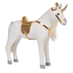 Gifi Jeux D'Imagination Et D'Imitation<Cheval licorne pour poupée cavalière blanc doré