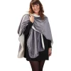 Clearance Gifi Châle bi matière gris