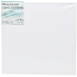 Gifi Châssis entoilé blanc, coton