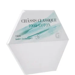 Gifi Châssis entoilé hexagonal blanc 30 cm
