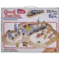 Gifi Jeux D'Imagination Et D'Imitation<Circuit de train en bois avec accessoires