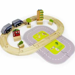 Gifi Jeux D'Imagination Et D'Imitation<Circuit de train SNCF en bois 30 pièces